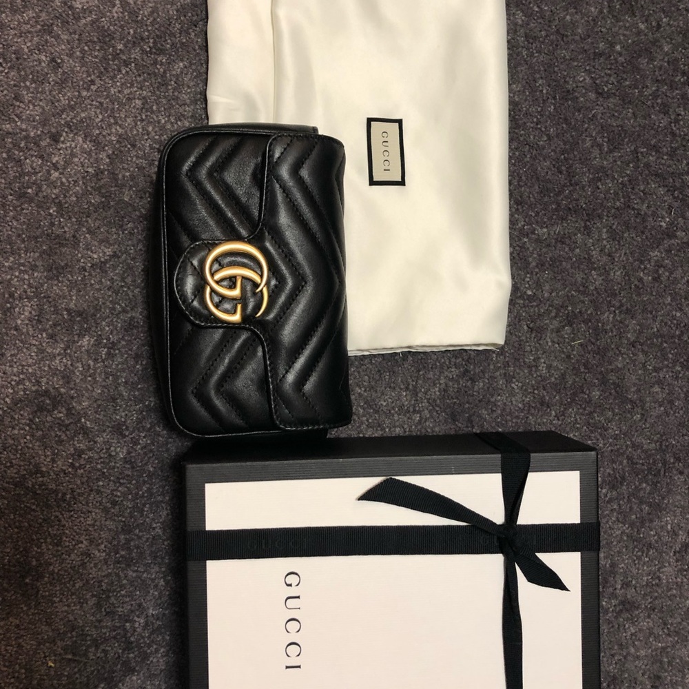 Authentic gucci marmont mini cross body bag